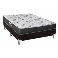 Cama Box Casal: Colchão Anatômico Herval D28/EP Ortopedic Black+ Base CRC Suede Black(138x188)
