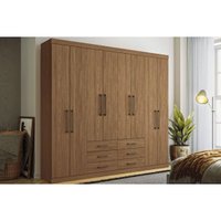 Guarda Roupa Casal 8 Portas e 6 Gavetas Master 8.6 Jatoba/Atacama - Santos Andirá