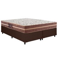 Conjunto Box Queen: Colchão Anatômico Herval D28/AG65 Bermont + Base CRC Courano Brown(158x198)