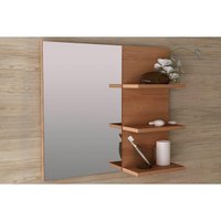 Armário de Banheiro c/Espelho Suspenso BN3608 60cm cor Amêndoa - Tecno Mobili
