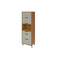 Paneleiro de Cozinha Imperatriz 1Forno c/ 2 Portas e 3 Gavetas 70cm Freijo/Off White - Nesher