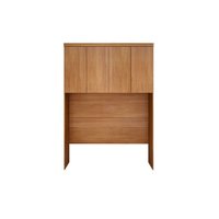 Módulo de Quarto Casal Armário Ponte Aéreo Rizon c/ 4 Portas Freijo Cumaru - Novo Horizonte