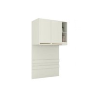Armário Ponte Modulado Aéreo Solteiro MC12 Seletto c/ 2 Portas e 2 Nichos cor Areia - Henn