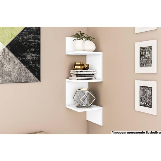 Prateleira de Quarto AM 3079 Branco - Movelbento