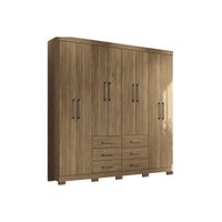 Guarda Roupa 8 Portas e 6 Gavetas c/ Pés Liverpool Atacama - Santos Andirá