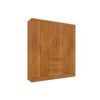 Guarda Roupa Solteiro 6 Portas e 4 Gavetas Arizona Cinamomo - Tcil Móveis