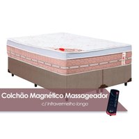 Cama Box King: Colchão c/Vibro Massagem Castor Tecnopedic Premium Niponpedic Magnético + Base CRC Courano Clean(193x203)