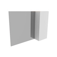 Armário de Banheiro c/Espelho BN3602 1 Porta 80cm cor Branco - Tecno Mobili