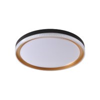 Plafon Skylight Queenstown 4040 Led Bivolt Preto/Dourado