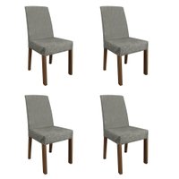 Kit 4 Cadeiras de Jantar 4255 Rustic/Silver Madesa