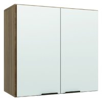 Armário de Cozinha e Lavanderia Com 2 Portas Duplo Aéreo Módulo Suspenso Nogal/Branco Paris Batrol