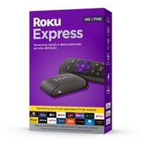 Roku Express 2023 - Dispositivo Streaming Player, Full HD, HDMI, Conversor Smart TV, com Controle Remoto - Preto