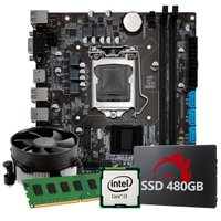 Kit Upgrade Intel Core I3 6ª Geração, 16GB RAM, SSD 480GB, Conexões USB/VGA/HDMI/LAN/SOM