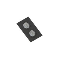 Spot De Embutir Plano Save Energy Para 2 Lâmpadas Mr16 Gu10 Bivolt Preto