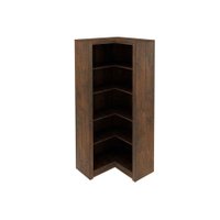 Guarda Roupa Closet de Quarto Canto Oblíquo ME4132 c/ 4 Prateleiras Aberto s/ Portas Rústico - Tecno Mobili