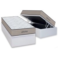 Conjunto Box Baú Solteiro: Colchão Espuma Orthoflex D45 Genova + Base CRC Courano White(88x188)