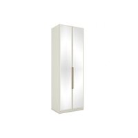 Módulo de Quarto Solteiro Guarda Roupa MC04 Seletto c/ 2 Portas e 3 Gavetas c/ Espelho Areia - Henn