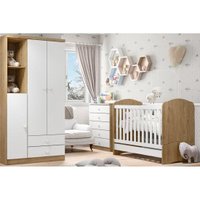 Berço Infantil Bala de Menta 3 em 1 Branco - Henn