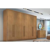 Guarda Roupa 6 Portas e 8 Gavetas Robust Plus Freijo Cumaru - Novo Horizonte
