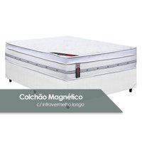 Cama Box Casal: Colchão Molas Castor Pocket Magnético Gold Star + Base CRC Courano White(138x188)
