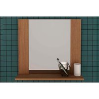 Armário de Banheiro c/Espelho Suspenso BN3610 60cm cor Amêndoa - Tecno Mobili