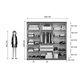 Guarda Roupa 6 Portas e 2 Gavetas c/ Espelho PH1707 Branco - Herval