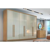 Guarda Roupa 6 Portas e 8 Gavetas Robust Plus Freijo Cumaru c/ Fendi - Novo Horizonte