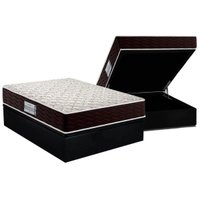 Conjunto Box Baú Queen: Colchão Espuma Probel D33 ProDormir Advanced + Base CRC Suede Black(158x198)