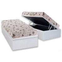 Conjunto Box Baú Solteiro: Colchão Espuma Herval D23 Sonum + Base CRC Courano White(88x188)