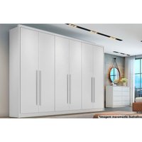 Guarda Roupa 6 Portas e 8 Gavetas Robust Plus Branco - Novo Horizonte