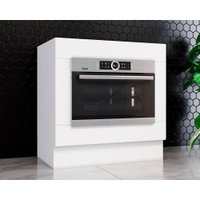 Balcão de Cozinha Americana Cooktop p/Forno Embutir s/ Tampo 80cm Branco - Henn