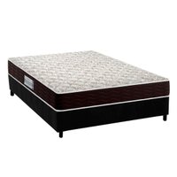 Cama Box Casal: Colchão Espuma D33 Probel Advanced + Base CRC Suede Black(138x188)