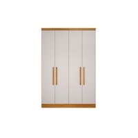 Modulado de Quarto Guarda Roupa Rizon c/ 4 Portas e 3 Gavetas Freijo Cumaru c/ Fendi - Novo Horizonte