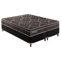 Cama Box Queen: Colchão Molas Ensacadas Paropas MasterPocket Privilege + Base CRC Suede Black(158x198x24)