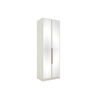 Módulo de Quarto Solteiro Guarda Roupa MC09 Seletto c/ 2 Portas c/ Espelho Areia - Henn