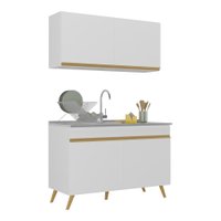 Armário de Cozinha Compacta 2 peças Veneza Multimóveis MP2141.156 Branco