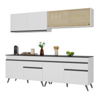 Armário de Cozinha Compacta 4 peças MP3696.964 Veneza Multimóveis Branco