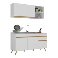 Armário de Cozinha Compacta Veneza Multimóveis MP2142.156 Branco
