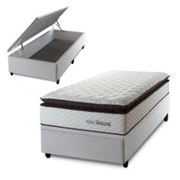 Conjunto Box Baú San Diego Branco 88x188x74 C/ Espuma D33