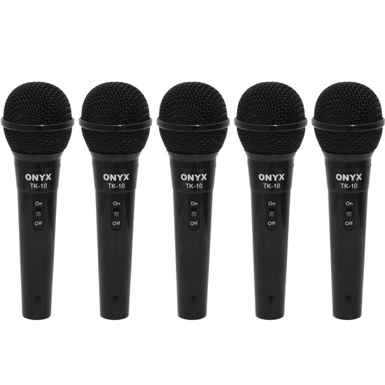 Kit 5 Microfones Dinâmicos com Fio TK 10 Onyx