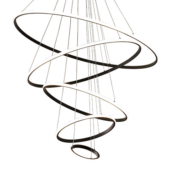 Lustre Pendente Nitrolux LP-405P Preto Led Bivolt