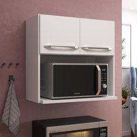 Armário Aéreo Modulado Para Microondas Fidelitá Viena 70cm 2 Portas Branco