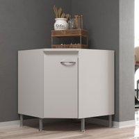 Balcão Modulado De Canto Com Tampo Fidelitá Viena 75cm 1 Porta Branco