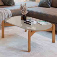 Mesa de Centro Lizz Oblonga Off White/Cedro - Casa D