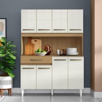 Armário de Cozinha Compacta 8 Portas Cosina 120cm Cor:Off White