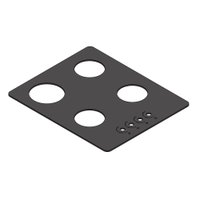 Vidro Preto para Cooktop 4 Bocas Fogatti