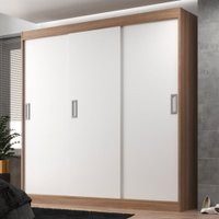 Guarda-Roupa Solteiro Lisboa 3 Portas 2 Gavetas Demolição/Branco - Evidencia Móveis