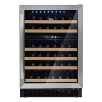 Adega Climatizada de Embutir 54 Garrafas EOS Premium Dual Zone com Compressor e Porta Vidro e Inox ECE155A 220V