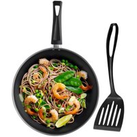 Frigideira Antiaderente com Espátula de Nylon Preta 700ml Soutier Francesa Superflon Ultra Cristal MTA Cereja