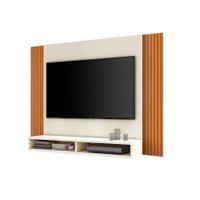Painel Tokyo Para Tv Até 43 Polegadas Com 02 Nichos Cor:OffWhite/Ripado